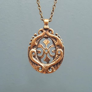 Juhani Vuorisalmi - Vintage Bronze Pendant - Turun Hopea - Finland (F3879F)