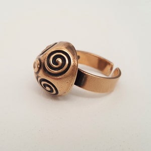 Kalevala Koru Bronze halikko Spiral Ring Finland - Etsy