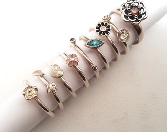 処分！★WOUTERS&HENDRIX★3連リング XS 10号程度　シルバー Hans Henrik Nygaard - Choice of Silver Stacking Rings - Size