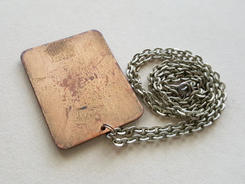 EK Stockholm Copper and enamel pendant 1960s Sweden F1553D Erling Kanold