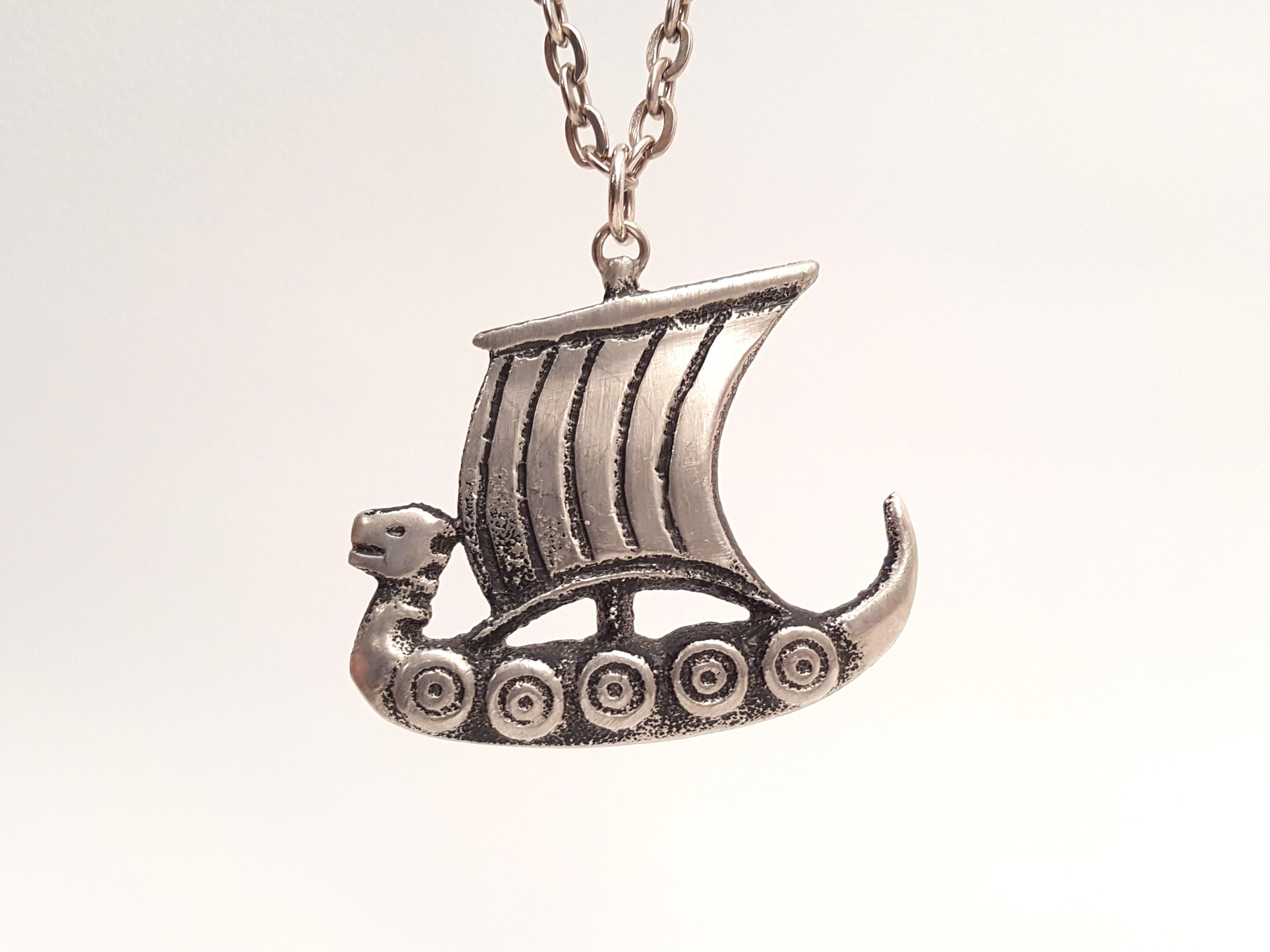 Tasse Ancienne Argent Sterling – Motif Viking Et Hippocampe – Pièce Unique