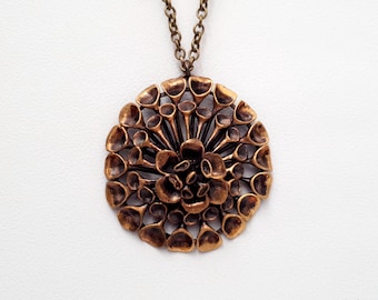 Hannu Ikonen - Large Reindeer Moss Bronze Pendant - Valo-Koru (F5088D)