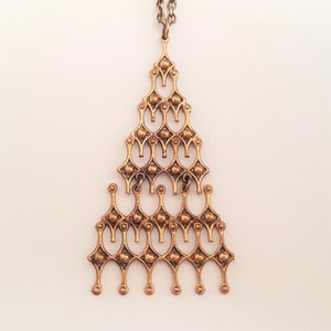 Vintage Kinetic Bronze Pendant - Finland - 1970s (F4107)