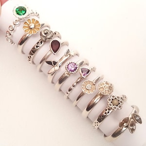Hans Henrik Nygaard - Choice of silver stacking rings - Size M - Denmark - 1990s (HHN-M)