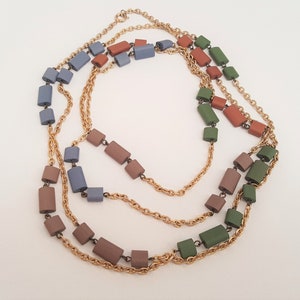 Vintage Ceramic Bead Necklace, Scandinavia, 1970s (F3891)