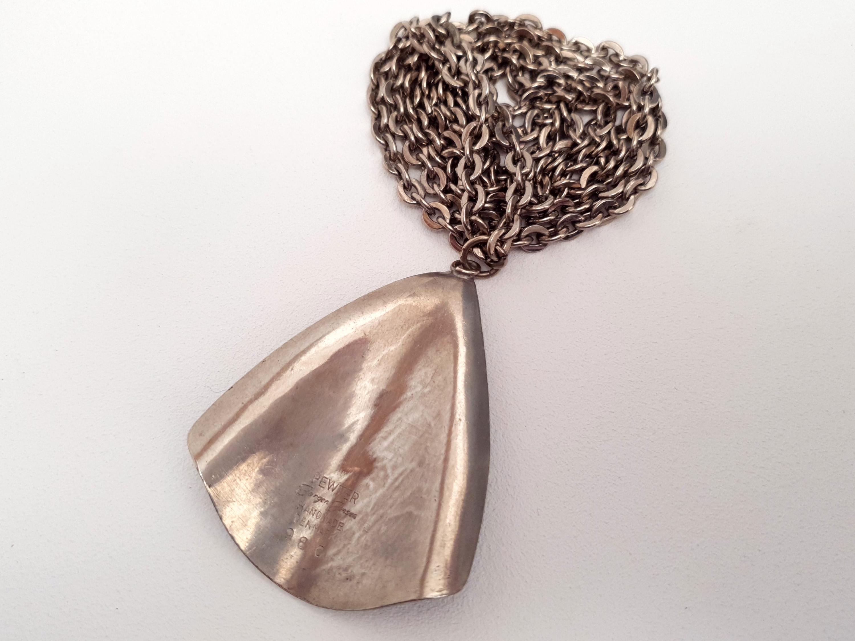 PEWTER 製Jorgen  DENMARK ネックレス　986 Jørgen Jensen - Modernist Pewter Pendant - No 986 - Denmark