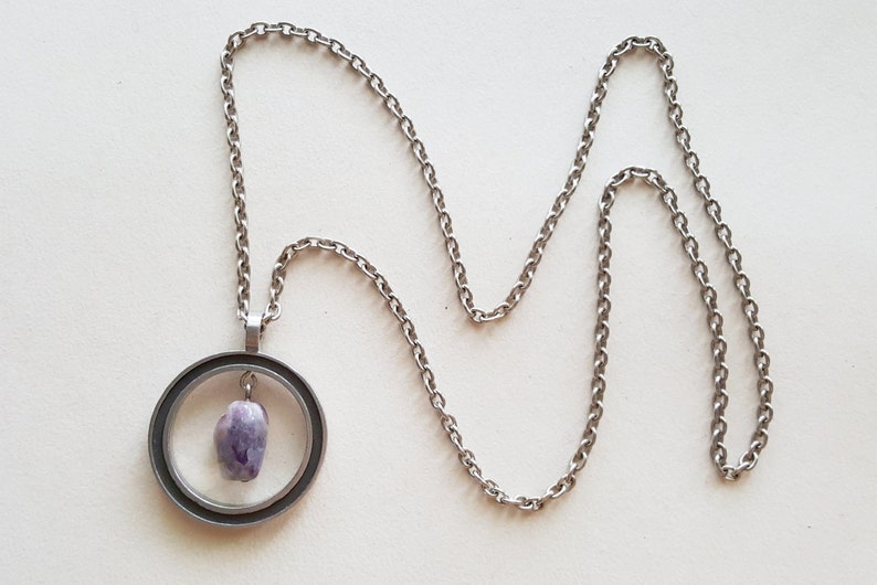 Sweden Wege Tenn Knut Erik Wallberg 1975 kinetic pewter pendant necklace F1469C