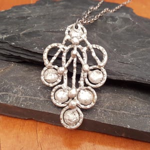 Vintage Soldered Pewter Pendant - 1970s (F4813)