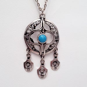 Juhani Vuorisalmi - Modernist Silverplated Pewter Pendant - Finland - 1970s (F5082-16)