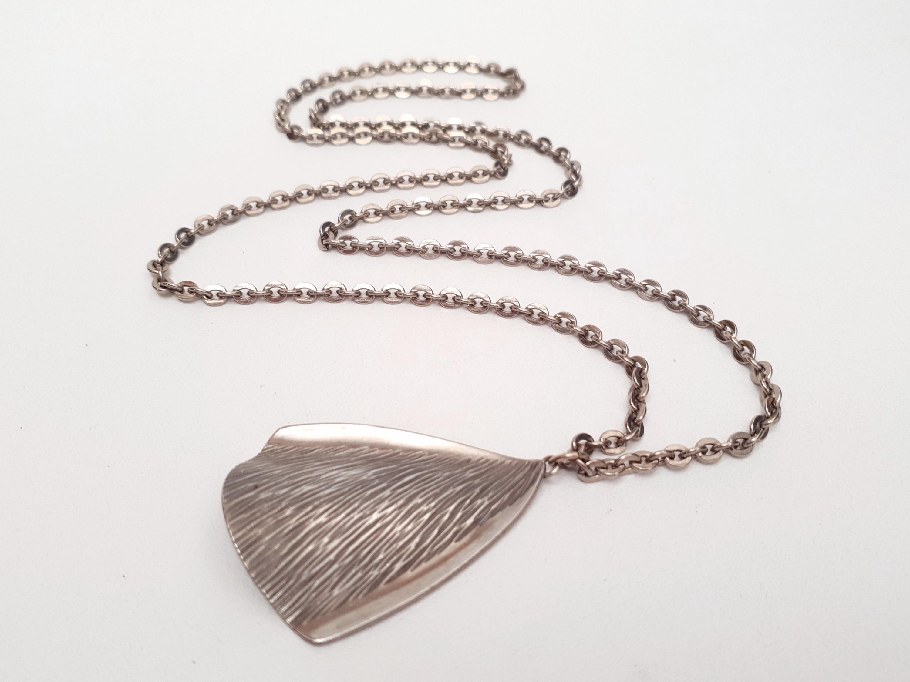 Jørgen Jensen - Modernist Pewter Pendant - No 986 - Denmark