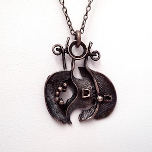 Juhani Vuorisalmi - Vintage Cast Metal Pendant - Finland - 1970s (F5082-19)