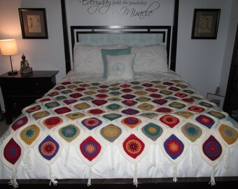 Teardrop Stained Glass Afghan