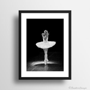 Ballerina Photo in Black & White, Russian Dancer Performing the Dying Swan in St Petersburg, Russia. Fine Art Print A4 210mm x 297mm 10 image 2