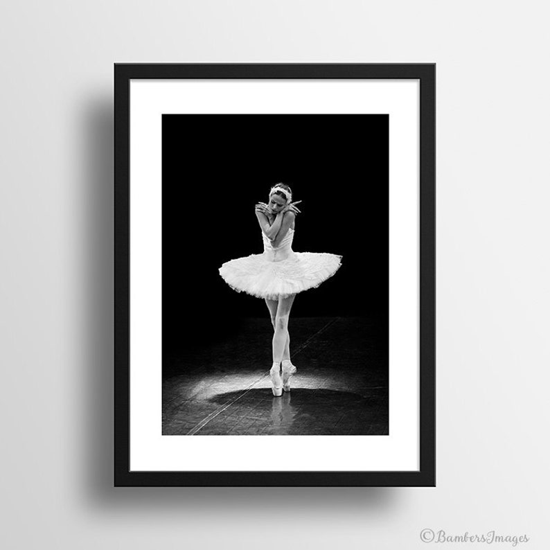 Ballerina Photo in Black & White, Russian Dancer Performing the Dying Swan in St Petersburg, Russia. Fine Art Print A4 210mm x 297mm 10 image 2