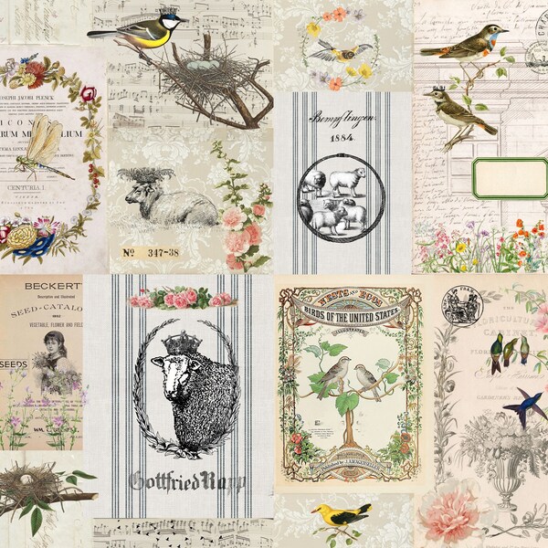 NEW RELEASE! Spring Masterboard- Roycycled Decoupage Paper Unique high quality papers for crafting, furniture, walls, DIY and other projects