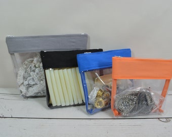 Clear Vinly Storage Bags... Zippered Storage Bags... Make-up Bag... Craft Storage... Toy Storage... Travel Bag
