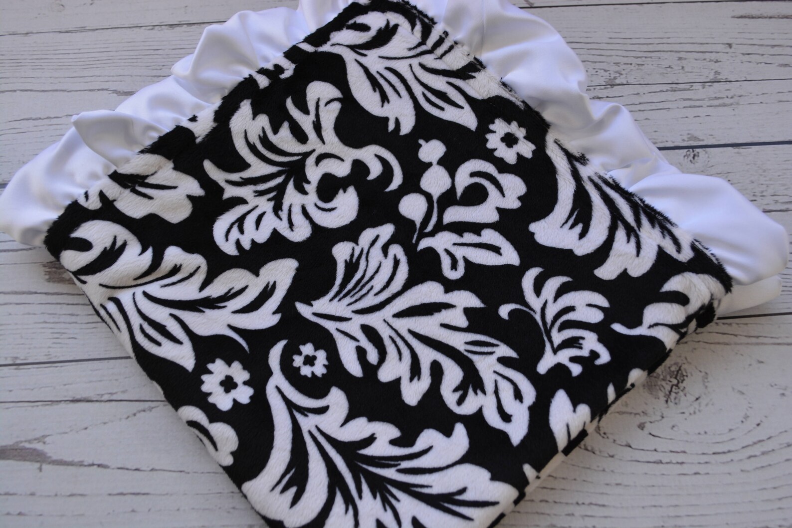 Minky Blanket With Satin Trim... Minky Girl Blanket... Blanket Etsy