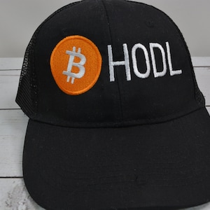 Bitcoin Hat... Custom Hat... Embroidered Baseball Hat... Personalized Hat... Cryptocurrency Hat