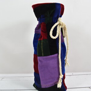 Wine Bottle Gift Bag... Embroidered Wine Bottle Gift Bag... Velvet Wine Gift Bag... Beverage Gift Bag