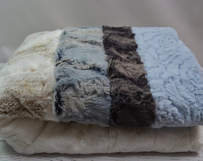 Minky Bedding... Minky Throw Blanket... Patchwork Minky Blanket... Twin