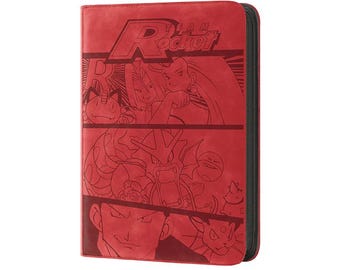 team rocket pokemon card binder Team Rocket Top Loader Binder 9 Pocket CCG Card Binder Holds 504 Top Loaders