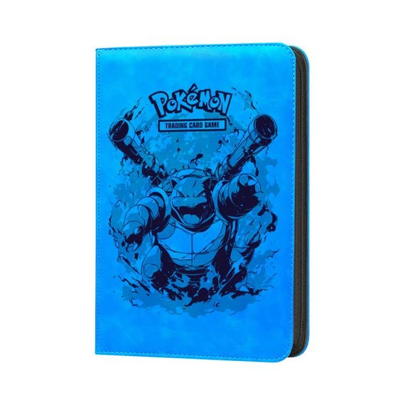 BLASTOISE Pokemon TCG Binder - Neon Blue - Etsy