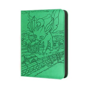 leafeon card binder LEAFEON SIR from Prismatic Evolutions made Textless/Borderless for  my own Master Set. The art on the card is stunning and translated so well  to the Vault X 12 Pocket Pastel Yellow Binder!
