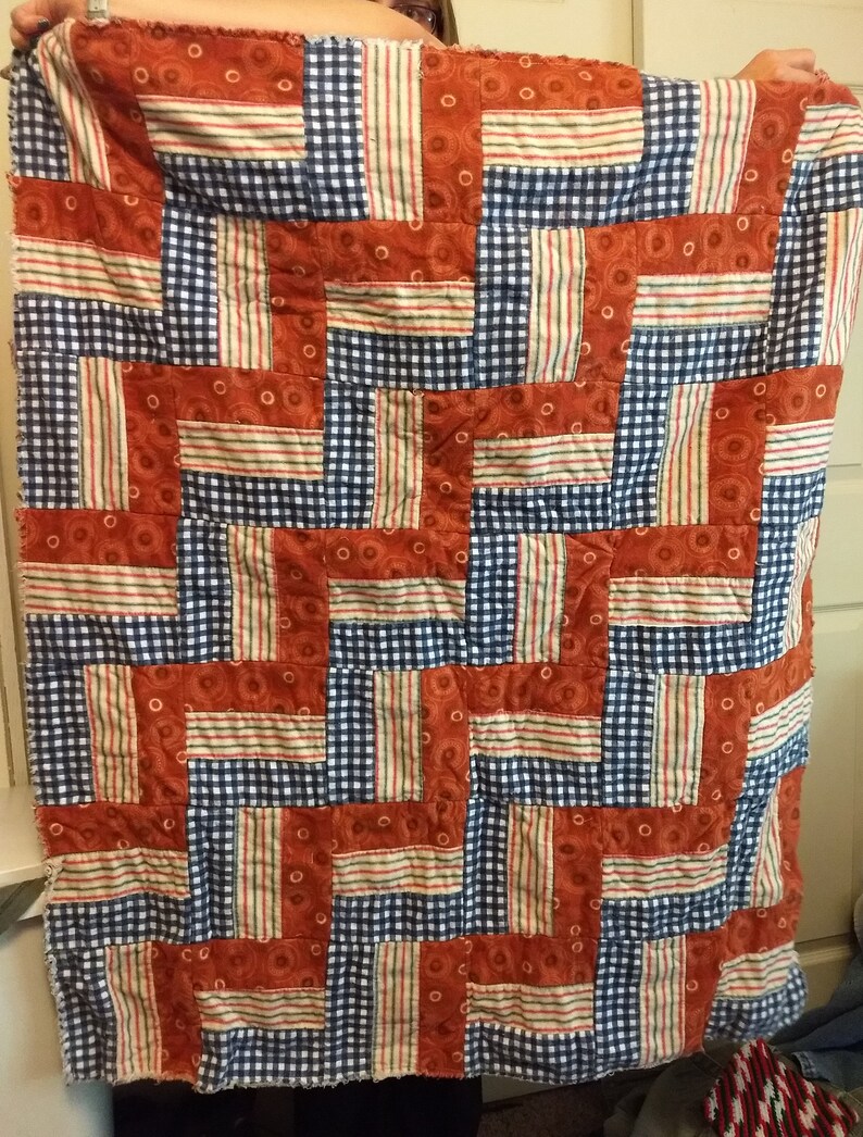 Flannel Rag Baby Quilt Etsy
