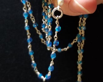 Scorpio Astrological necklace for soul discovery. London blue topaz chain! Elegant, delicate, sparkle with vivid blue gemstones.
