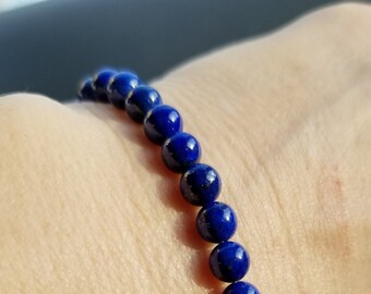 Pisces Astrological Bracelet for Creativity, Intuition and Spirituality. Persian Lapis  grade AAA quality. 24k gold plate fittings