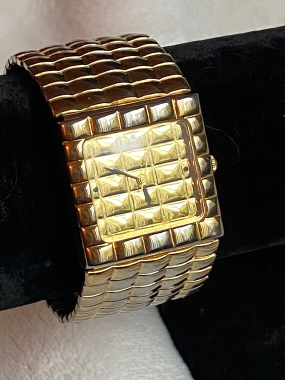 Joan Rivers Classics Gold Tone Quilted Watch