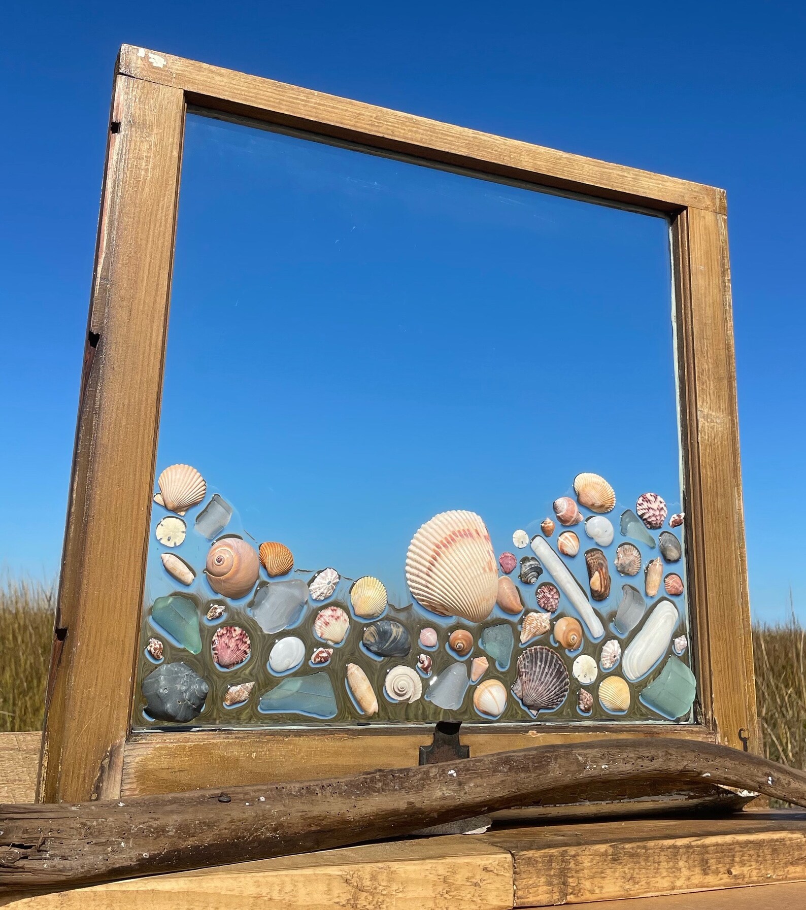 Beach Wall Art Sea Glass Wall Art Beach Window Art Coastal Etsy