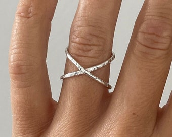Infinity ring , sterling silver