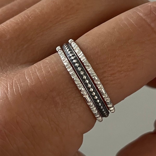 Set of 3 stacking rings, stackable rings