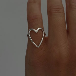 Sterling silver Love heart ring