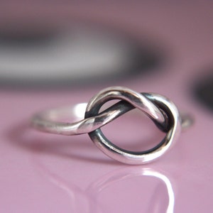 Love knot ring.Lovers ring.Love ring.Promise ring.Friendship ring.Sailors knot ring. image 2