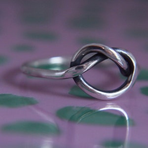 Love knot ring.Lovers ring.Love ring.Promise ring.Friendship ring.Sailors knot ring. image 5