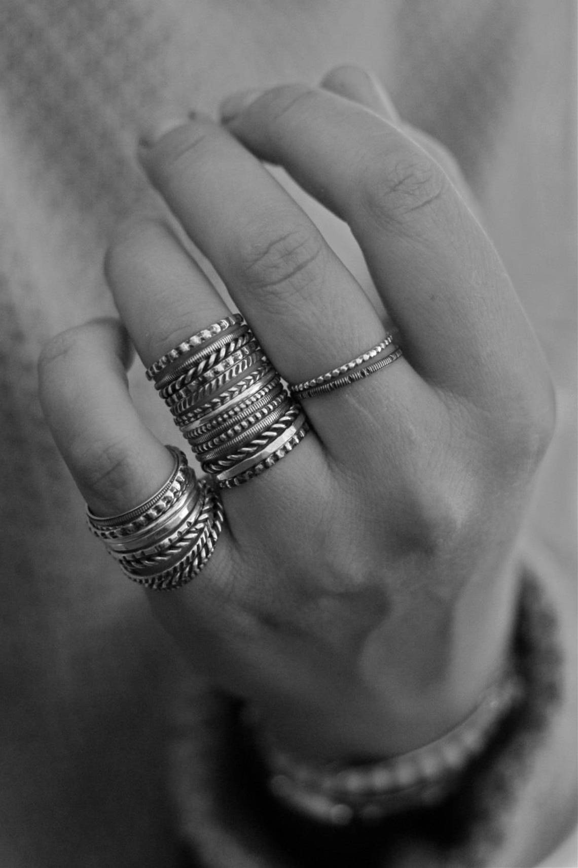 Stacking Rings Stackable Rings Stack Rings.sterling Silver Etsy