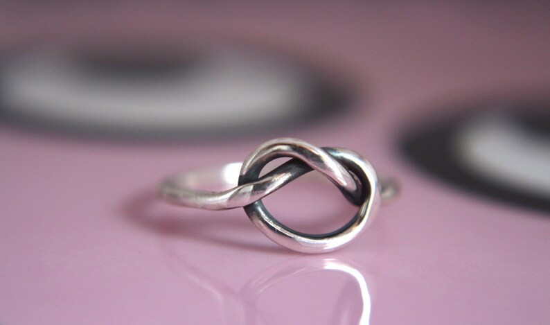 Love knot ring.Lovers ring.Love ring.Promise ring.Friendship ring.Sailors knot ring. image 2