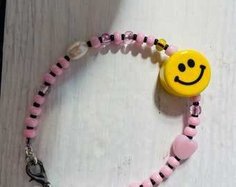 Smiley beaded bracelet