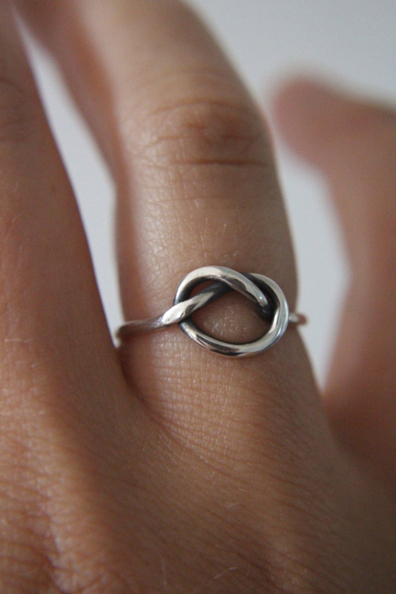 Love knot ring.Lovers ring.Love ring.Promise ring.Friendship ring.Sailors knot ring. image 1