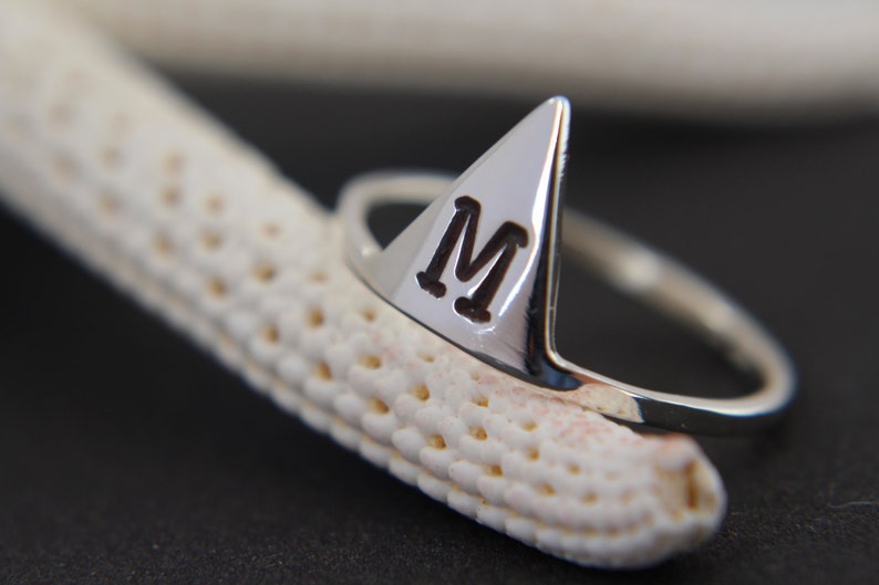 Personalised ring. Initial ring.Initial jewellery.Personalised jewellery. Personalized gift. Custom made.Sterling silver initial ring. image 5