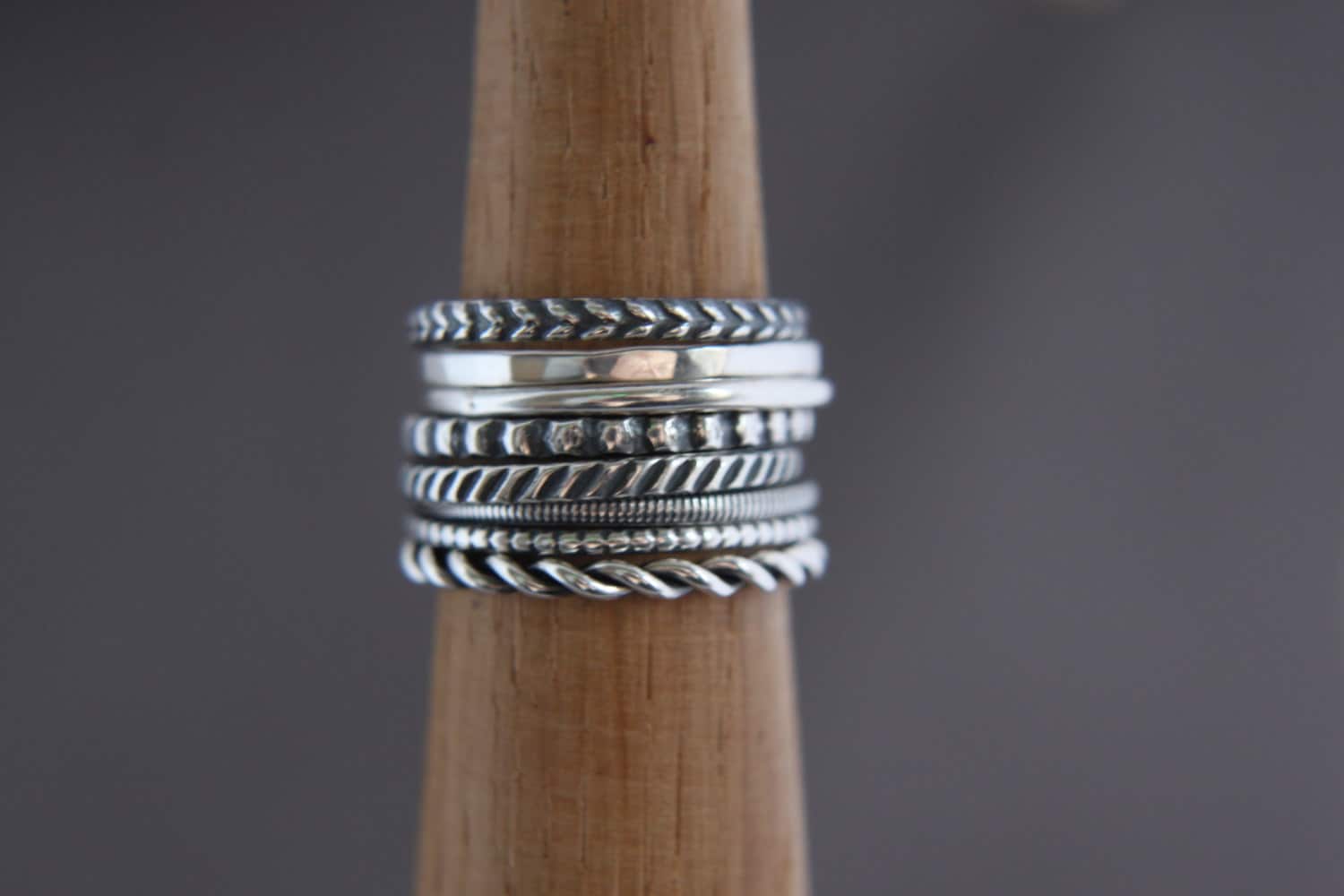 Sterling Silver Stacking Rings.silver Stack Rings.stack of Etsy