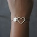 Personalised initial bracelet. Personalized jewellery. Sterling silver heart bracelet.Custom made jewellery.hand made.