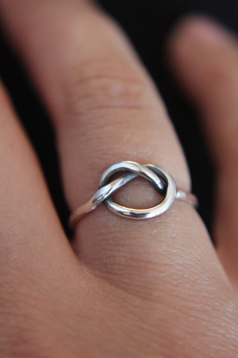 Love knot ring.Lovers ring.Love ring.Promise ring.Friendship ring.Sailors knot ring. image 4