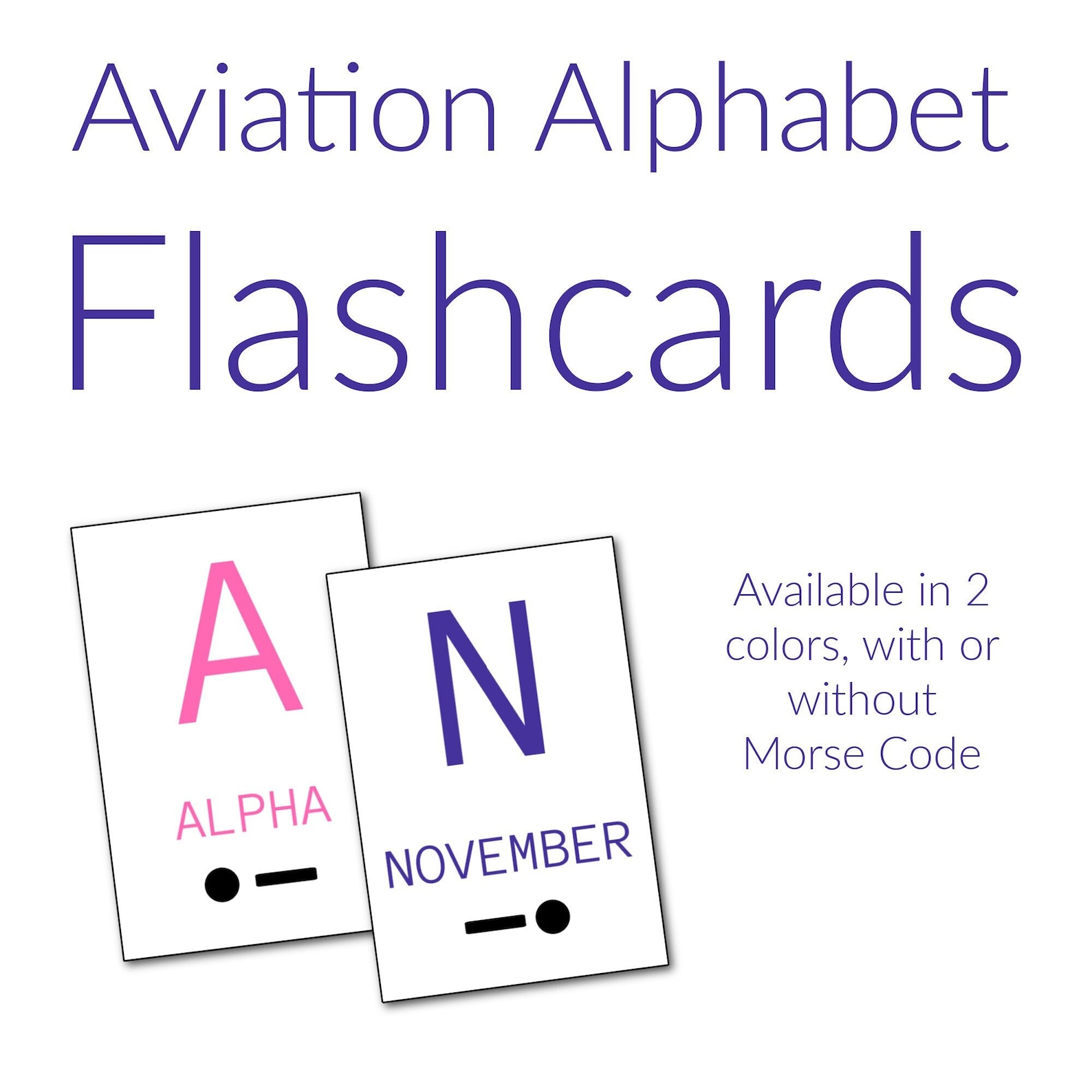 Aviation Alphabet With Morse Code Flashcards (4x6) - Etsy