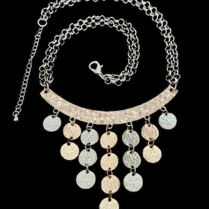 Belly Dancer Necklace, Bib Necklace, Coin Jewelry, Big Jewelry, Cha Cha Necklace, Jingle