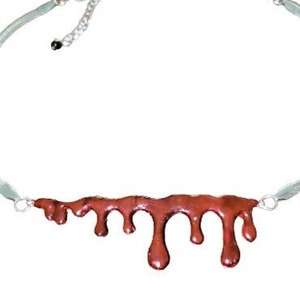 Blood Drip Choker, Horror, Kostuum Accessoire, Corpse, Cosplay, Goth Sieraden