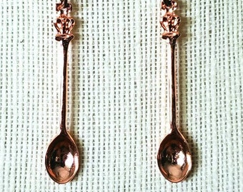 Spoon Earrings, Cooking, Baking, Catering, Rose Gold Jewelry, Cook, Stocking Stuffer