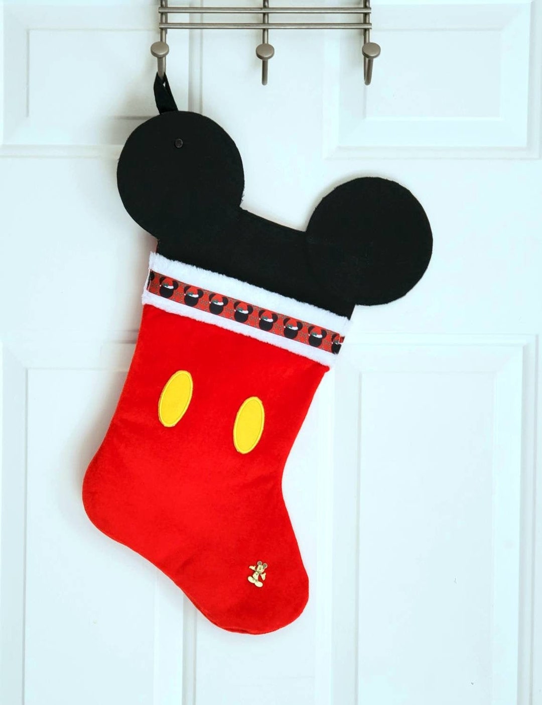 Mickey Mouse Stocking Disney Classic Animation House of Mouse Traditional Christmas Red Stocking Etsy
